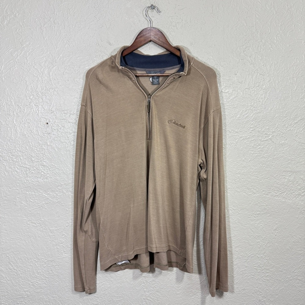 Cloudveil Quarter Zip Pullover XL Lyocell Wool Minimalist Gorpcore Outdoors Tech